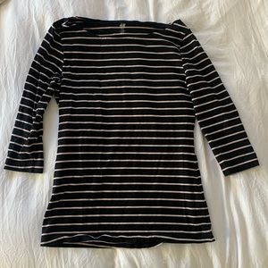 H&M soft boat neck long sleeve shirt